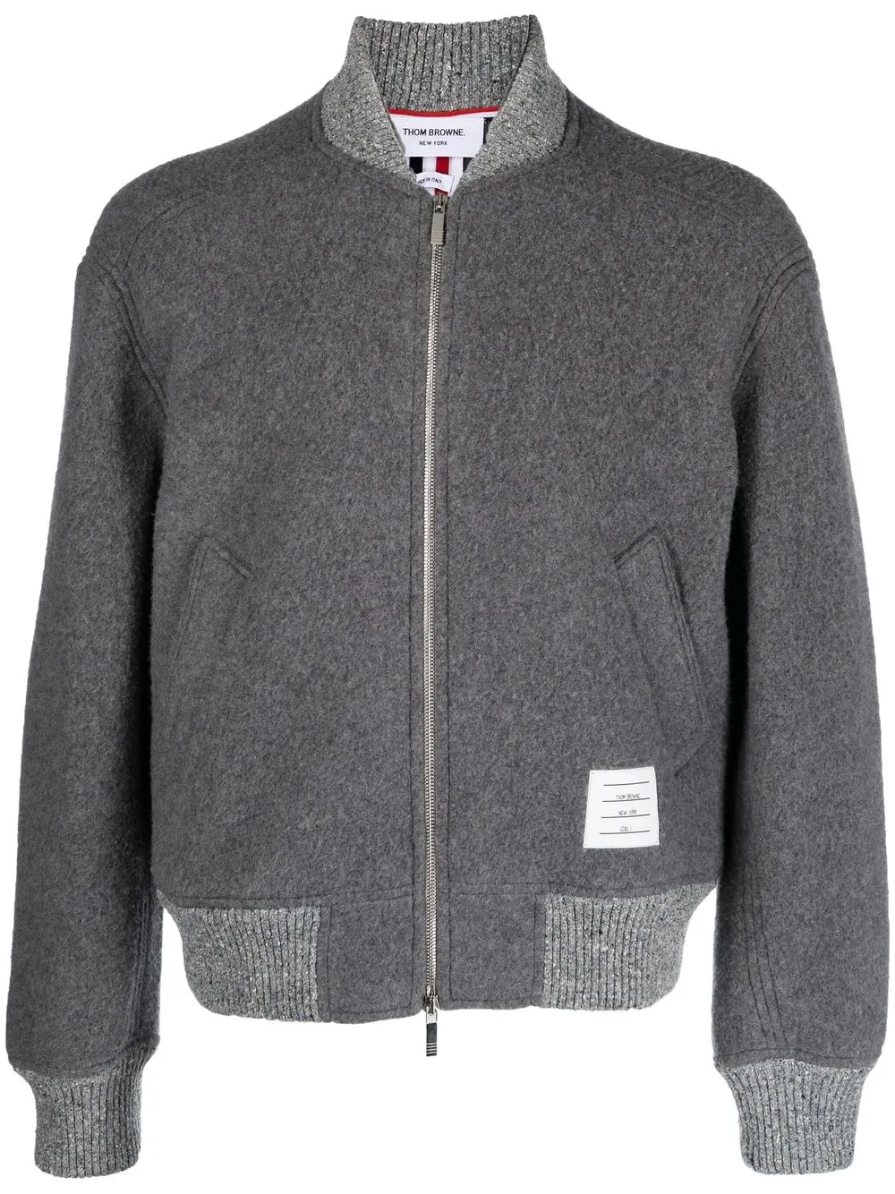 

Флисовый бомбер THOM BROWNE, серый