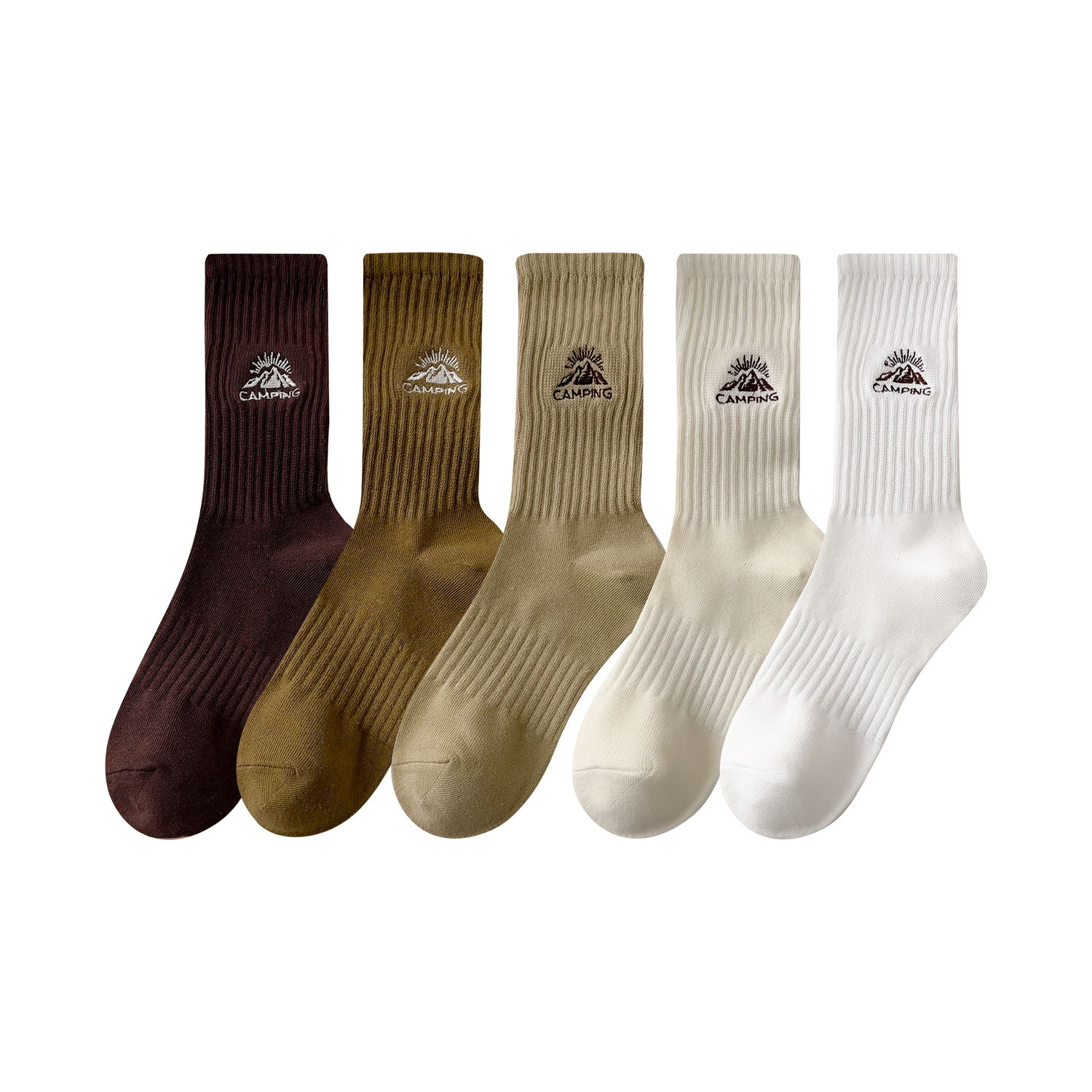 

Носки Crew, мужские, набор из 5 пар COTTON CHEESE, зеленый/хаки/белый