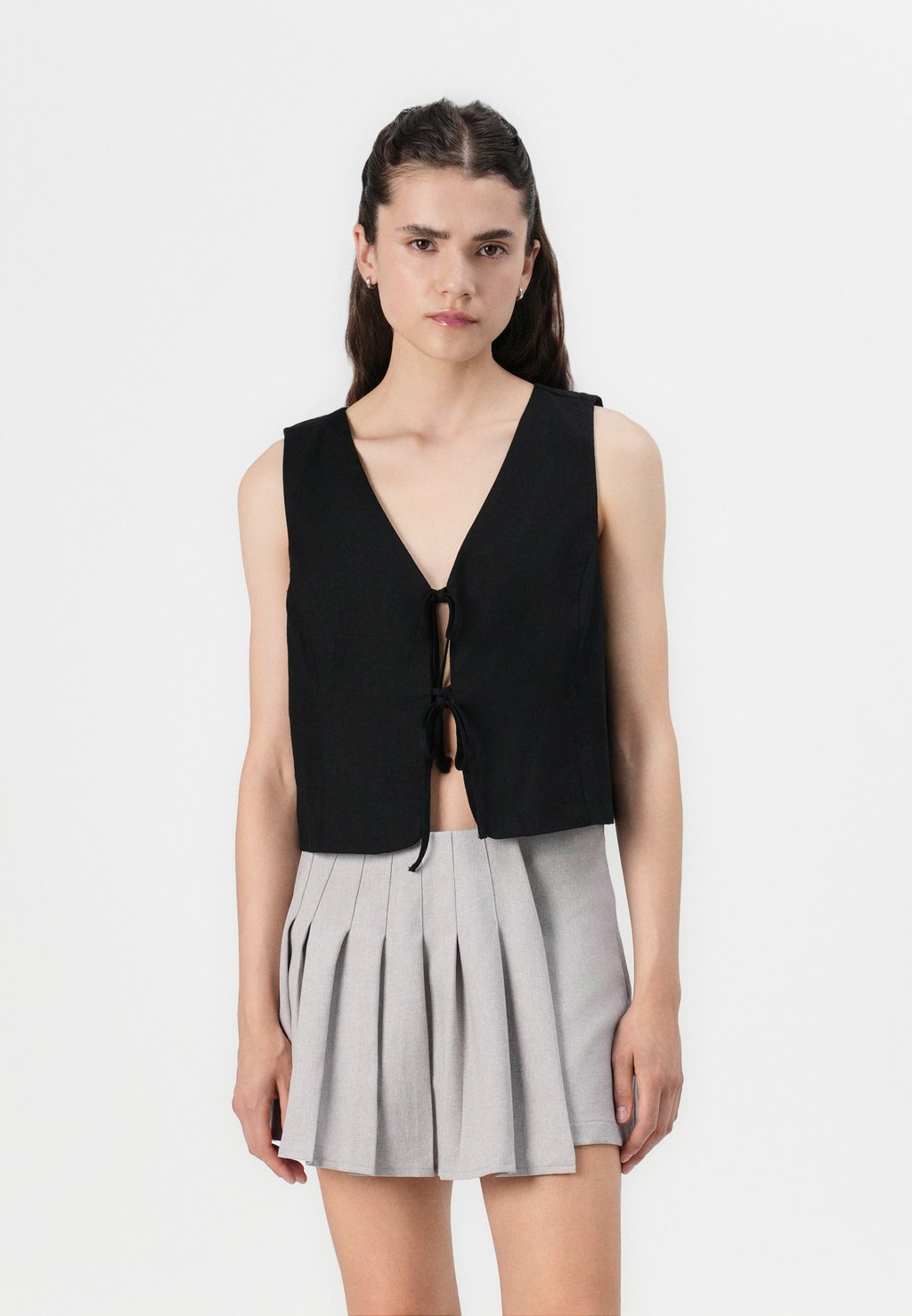 

Топ TIE FRONT VEST GAP, черный
