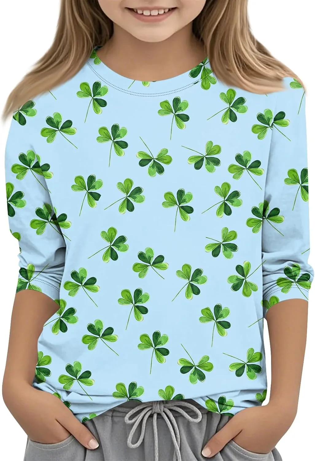 

Детская футболка с принтом ко Дню Святого Патрика