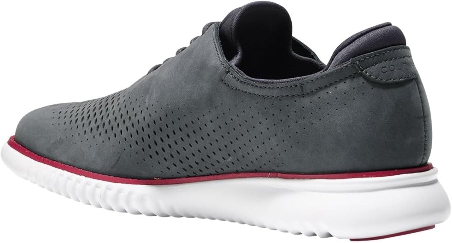 Мужские оксфорды Cole Haan 2.Zerogrand с лазерной перфорацией, белый/серый — фото 2
