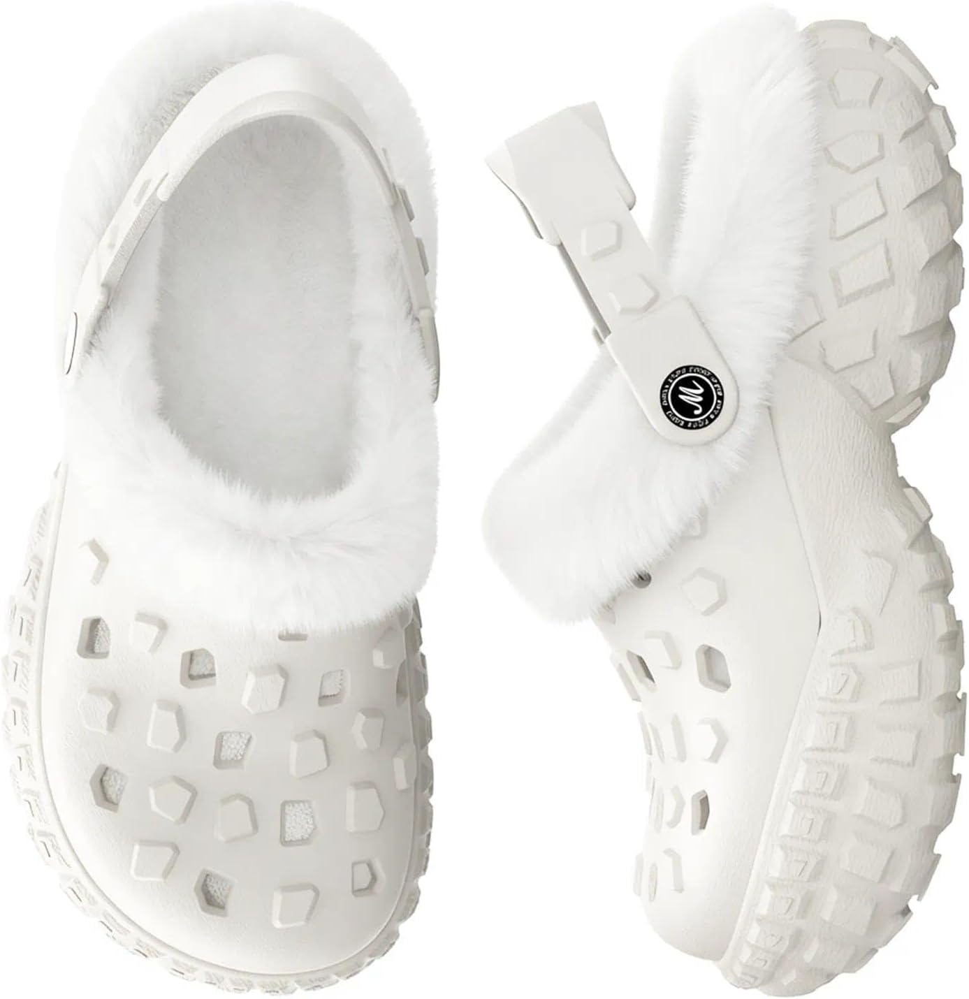 

Домашние тапочки для женщин и мужчин - водонепроницаемые садовые сабо с нескользящей подошвой, теплые зимние домашние тапочки унисекс на флисовой подкладке для комфорта в помещении и на улице Yassia, слоновая кость