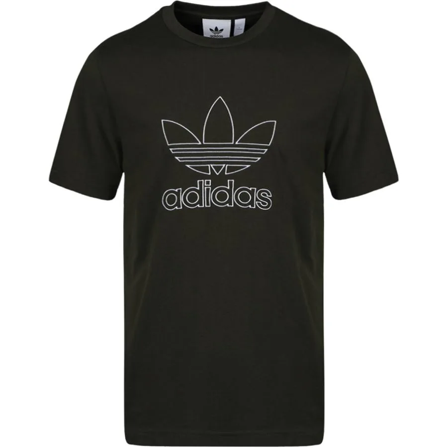 Adidas Originals Футболка мужская зеленая с круглым вырезом