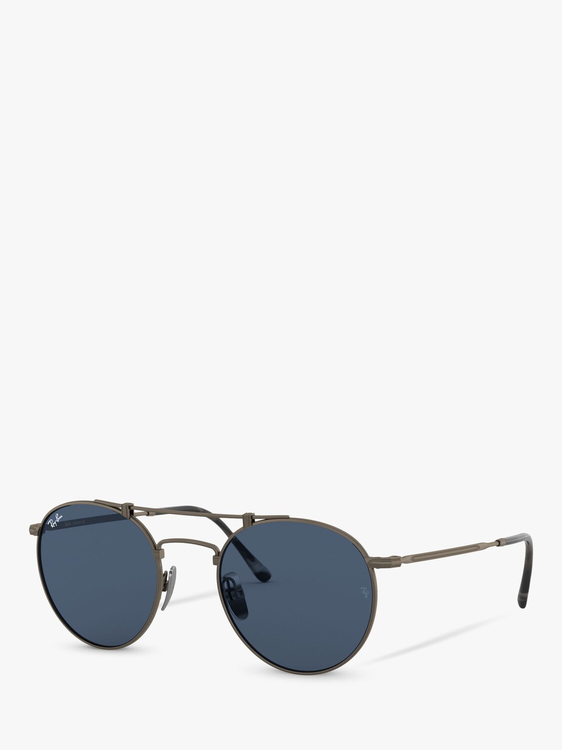 

Ray-Ban RB8147 Овальные солнцезащитные очки унисекс, полуглянцевый оловянный/темно-синий