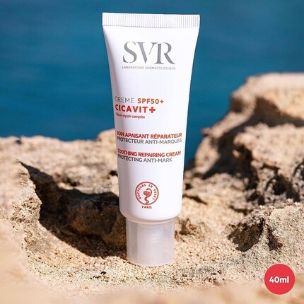 Cicavit+ Spf50+ Ультра-успокаивающий восстанавливающий крем для лица и тела против пятен, 40 мл, Svr — фото 2