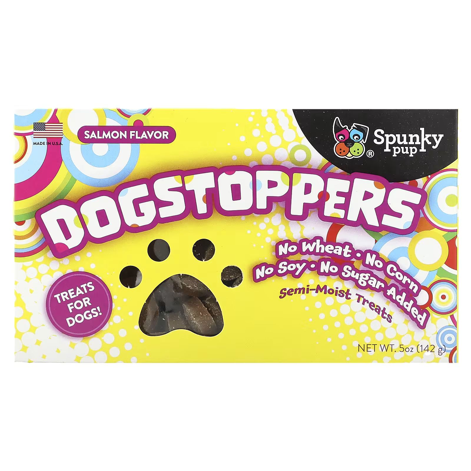 

DogStoppers, Лакомство для собак, лосось, 5 унций (142 г) Spunky Pup