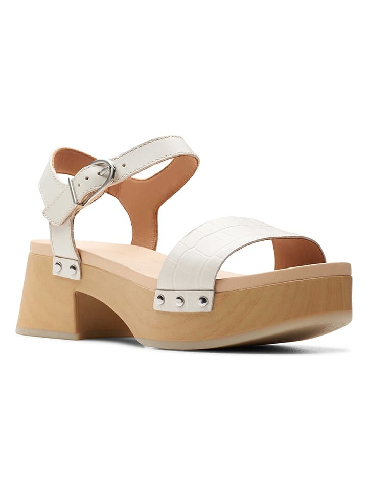 Сандалии на плоской подошве Clarks Leder Sandaletten Sivanne Bay, кремовый — фото 2