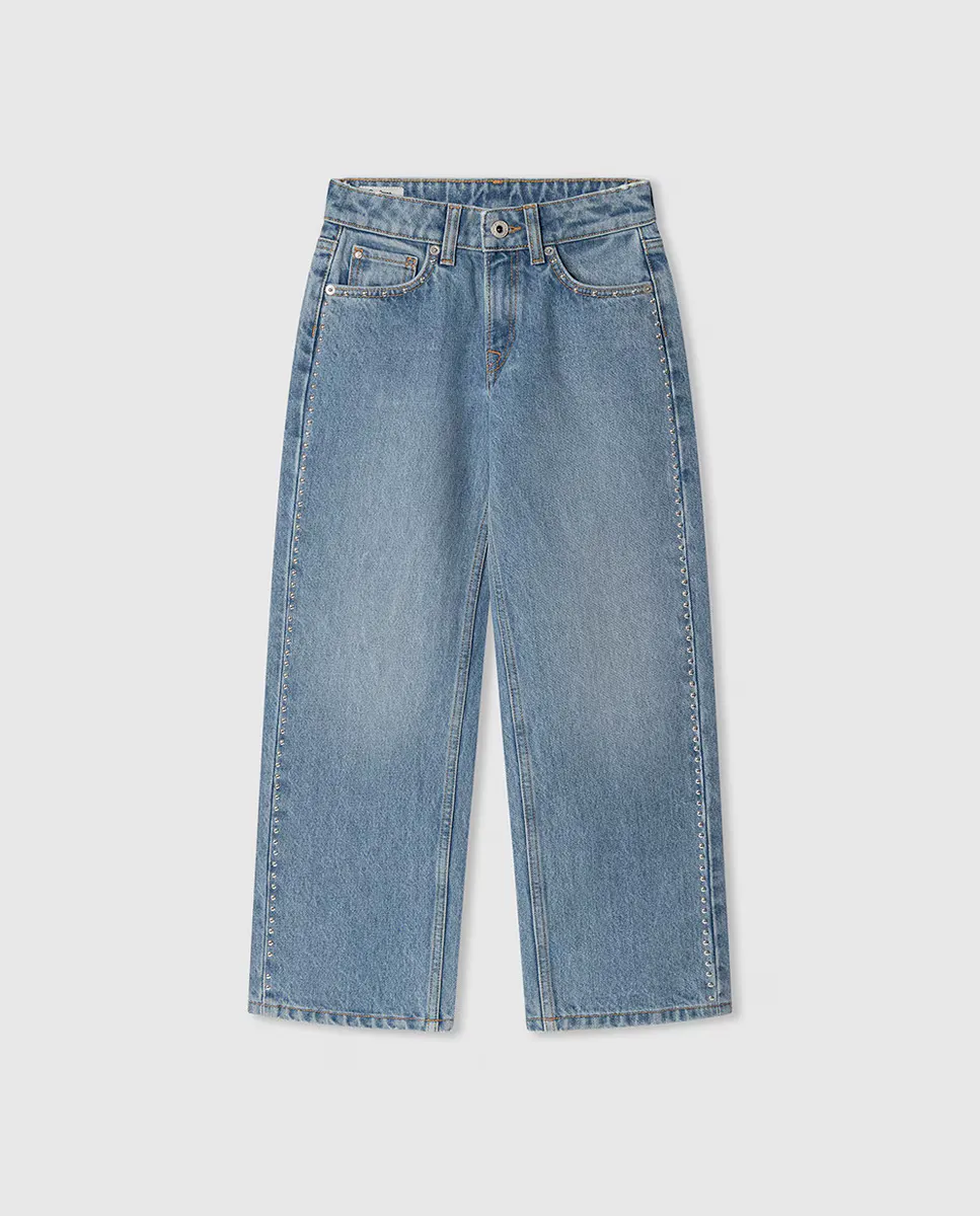 

Джинсы Loose Straight Stud для девочек Pepe Jeans, синий