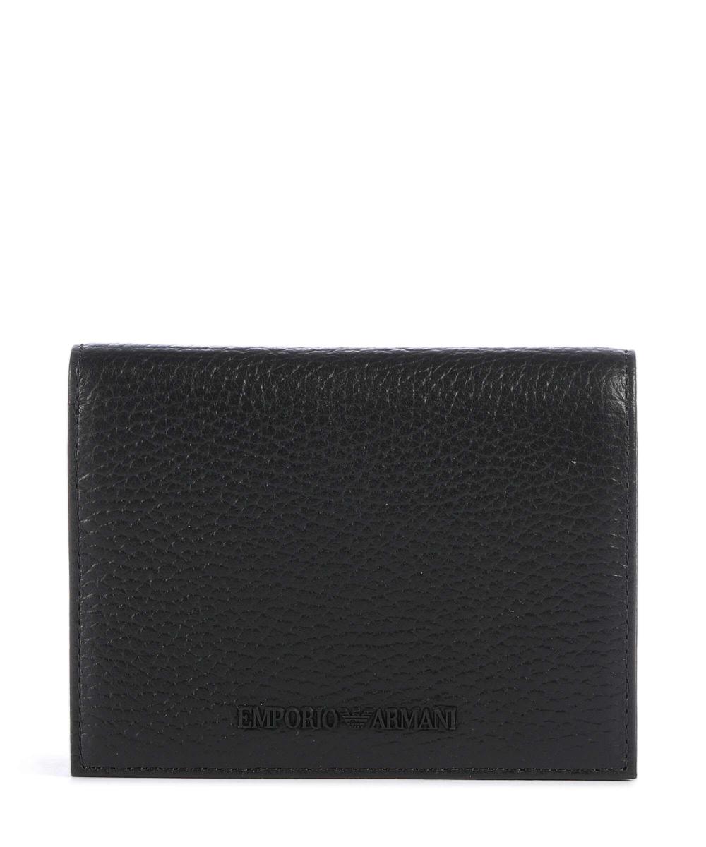 

Деловой кошелек из зерненой яловой кожи Emporio Armani, черный