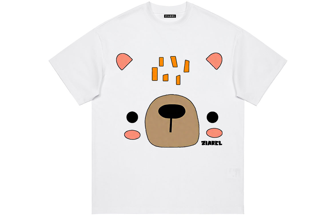 

Футболка Unisex Crew Neck Moderate Heavyweight ZIAREL, белый cute bear