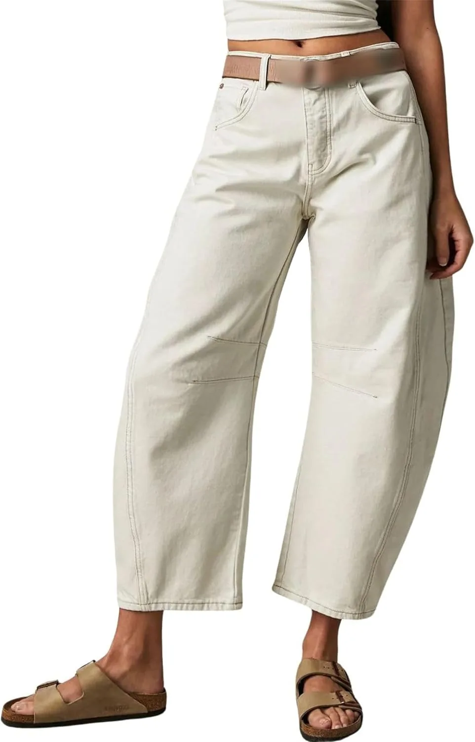 

Джинсы Leopard Barrel, низкая посадка, широкие укороченные