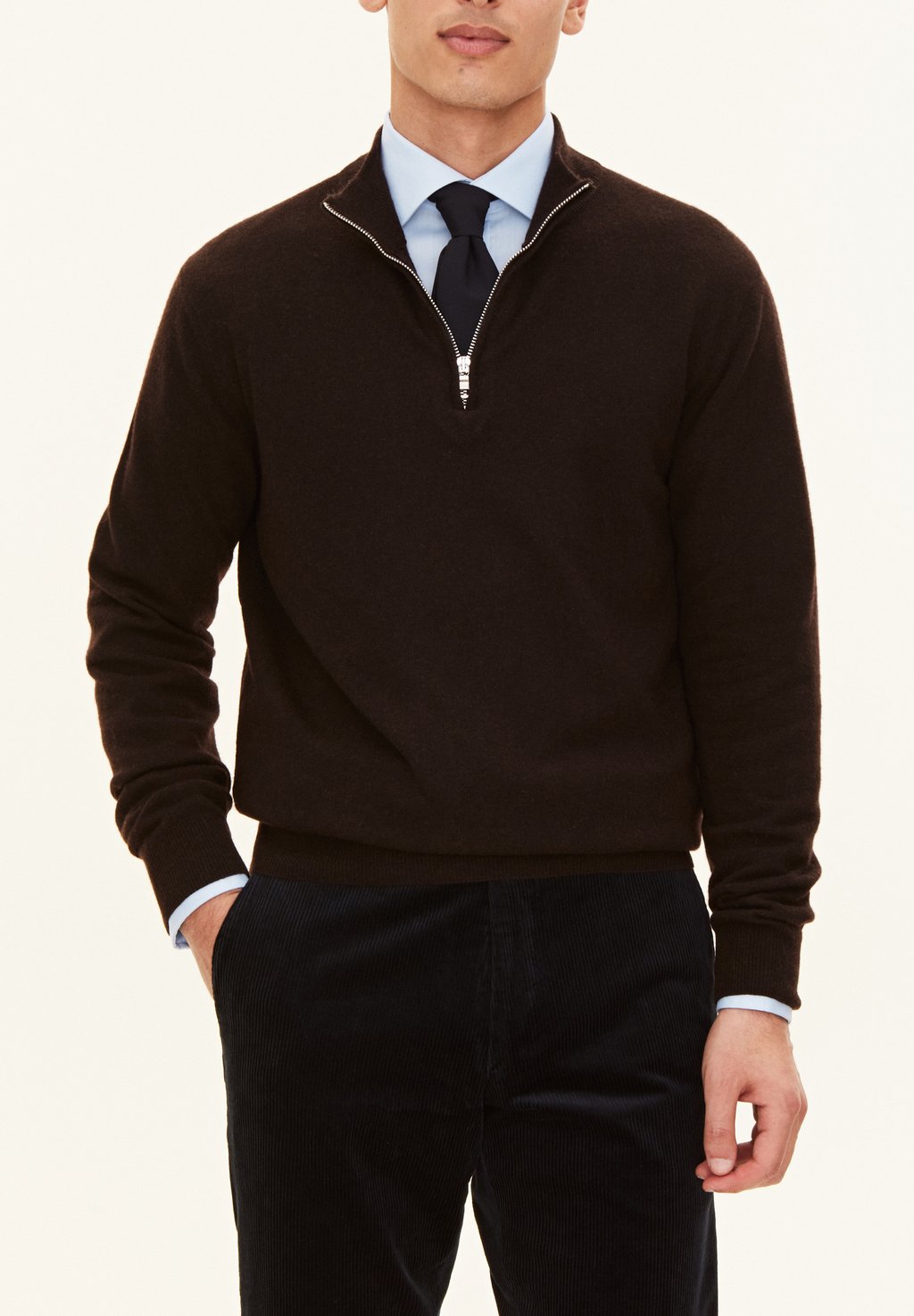 

Свитер HALF ZIP BRUN Oscar Jacobson, темно-коричневый
