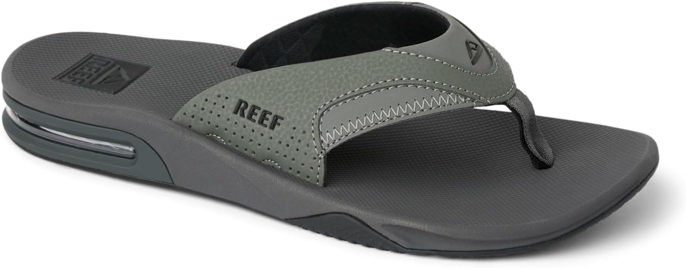 Мужские шлепанцы REEF с открывалкой для бутылок, черный/серый — фото 2