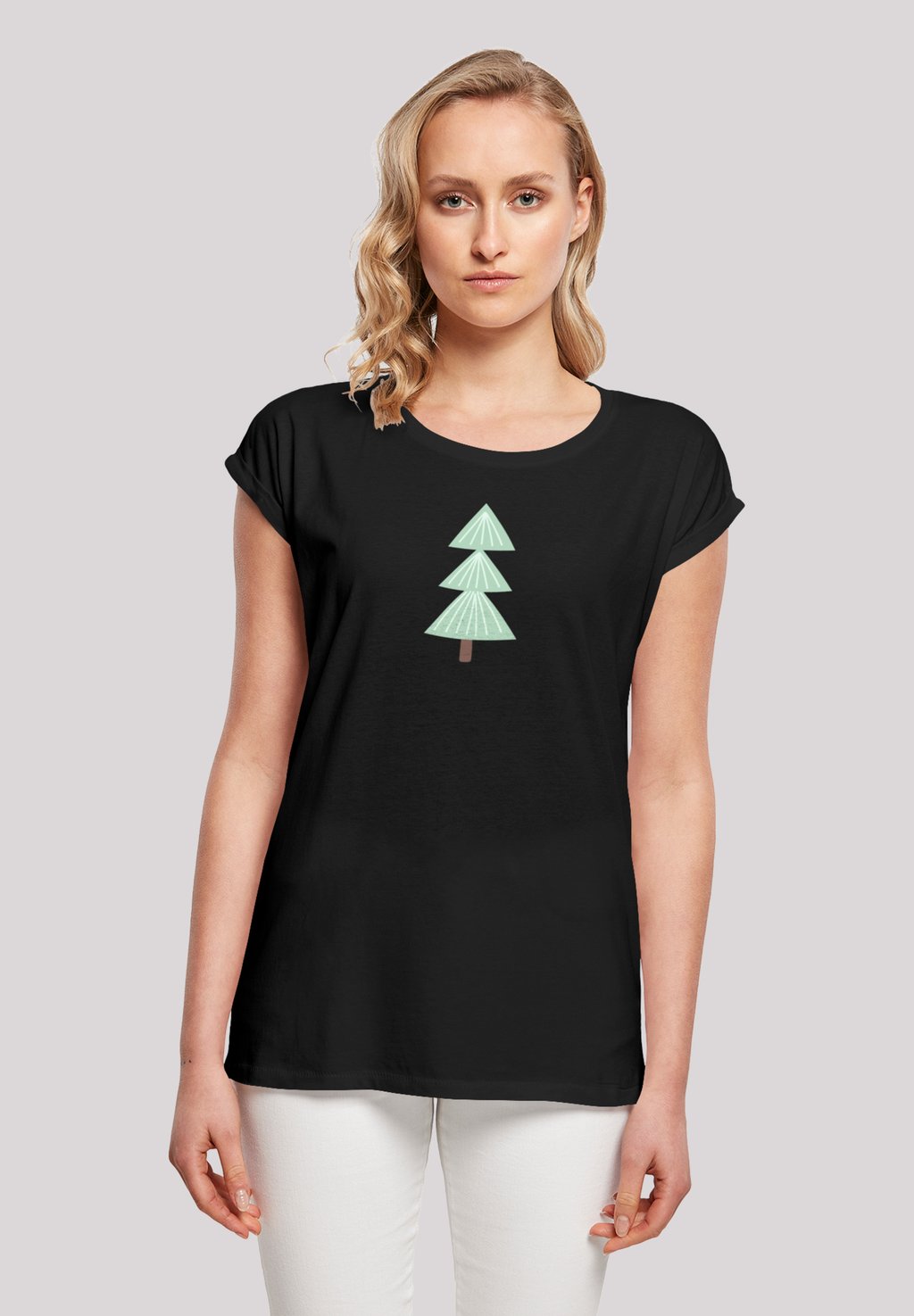 

Футболка с принтом MERRY CHRISTMAS F4NT4STIC, черный
