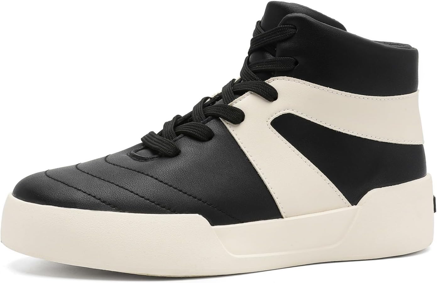 

Мужские высокие кеды в ретро-уличном стиле, мягкая кожа, повседневные кроссовки, простые и стильные, ретро-мода, мужские спортивные туфли, подходят для школы, свиданий, работы и активного отдыха на улице Houdbdol, черный