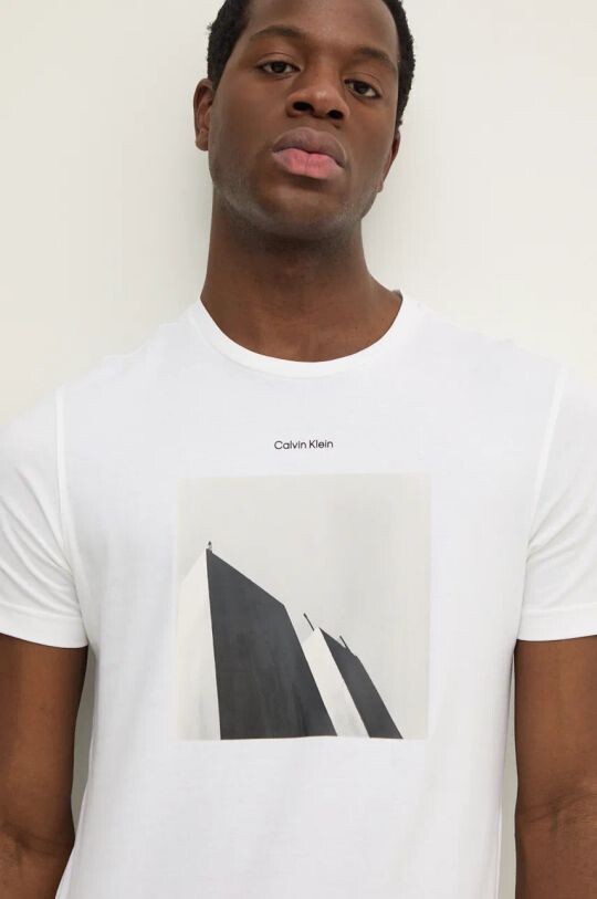 

Хлопковая футболка Calvin Klein, белый