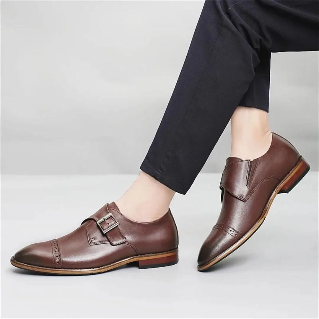 Лоферы кожаные Oxford Brown — фото 2
