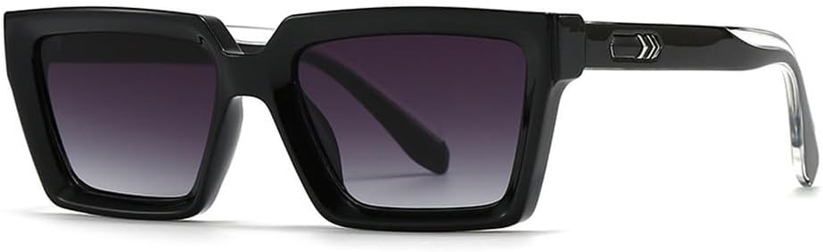 

Модные квадратные солнцезащитные очки сине-зеленого цвета для женщин, винтажные градиентные очки с защитой от УФ-излучения UV400 для мужчин, трендовые солнцезащитные очки с заклепками WNCKSQ, Black Gray Gradient