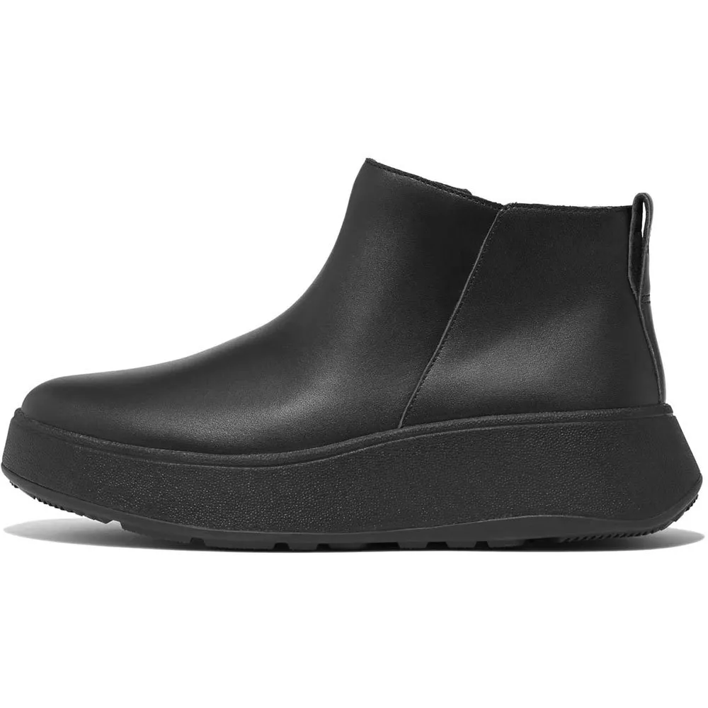Ботинки Fitflop F-Mode Leather Flatform Zip Ankle, черный