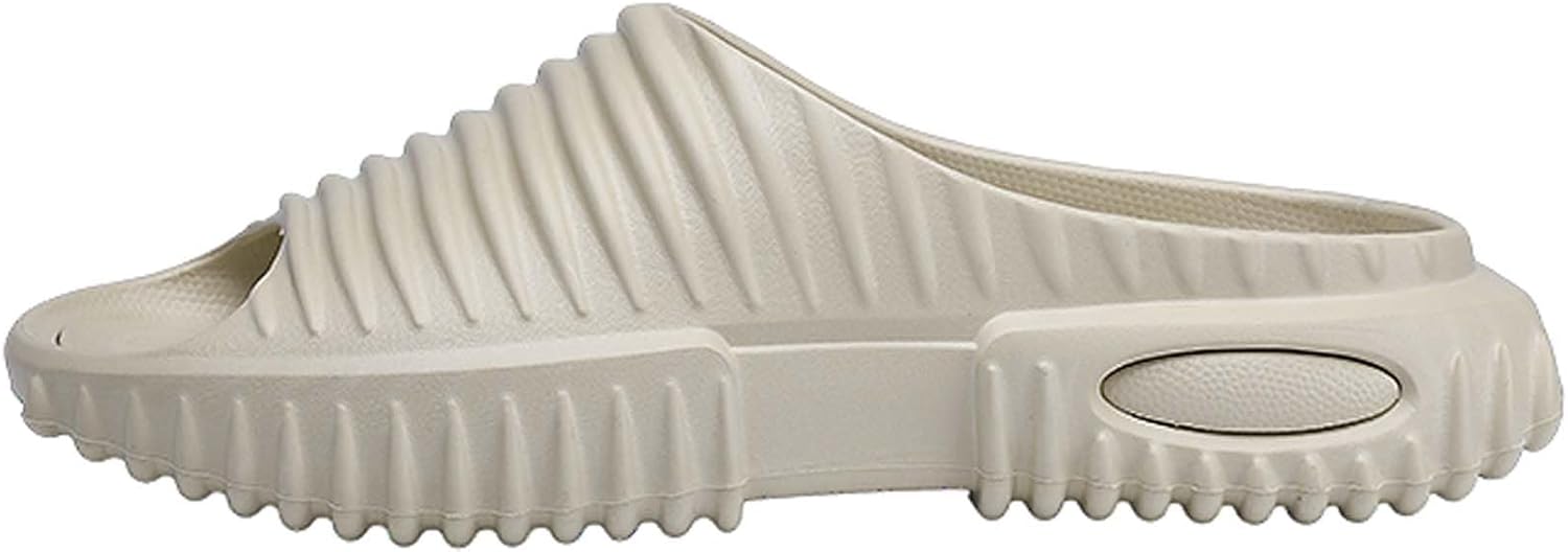 

Мужские летние домашние тапочки с толстой подошвой и противоскользящей поверхностью, быстро сохнущие легкие душевые шлепанцы Generic, бежевый