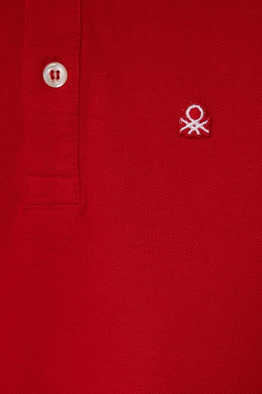 Рубашка-поло из детской шерсти United Colors of Benetton, красный — фото 3