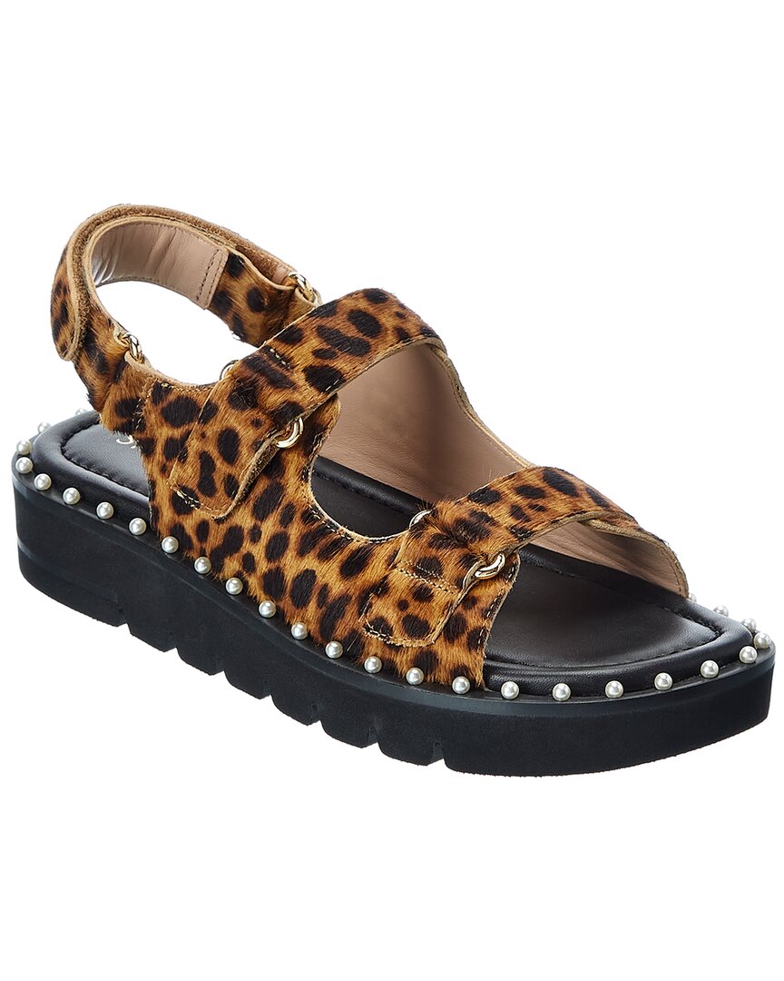 Stuart Weitzman Zoe Lift сандалии из телячьей шерсти, цвет multi