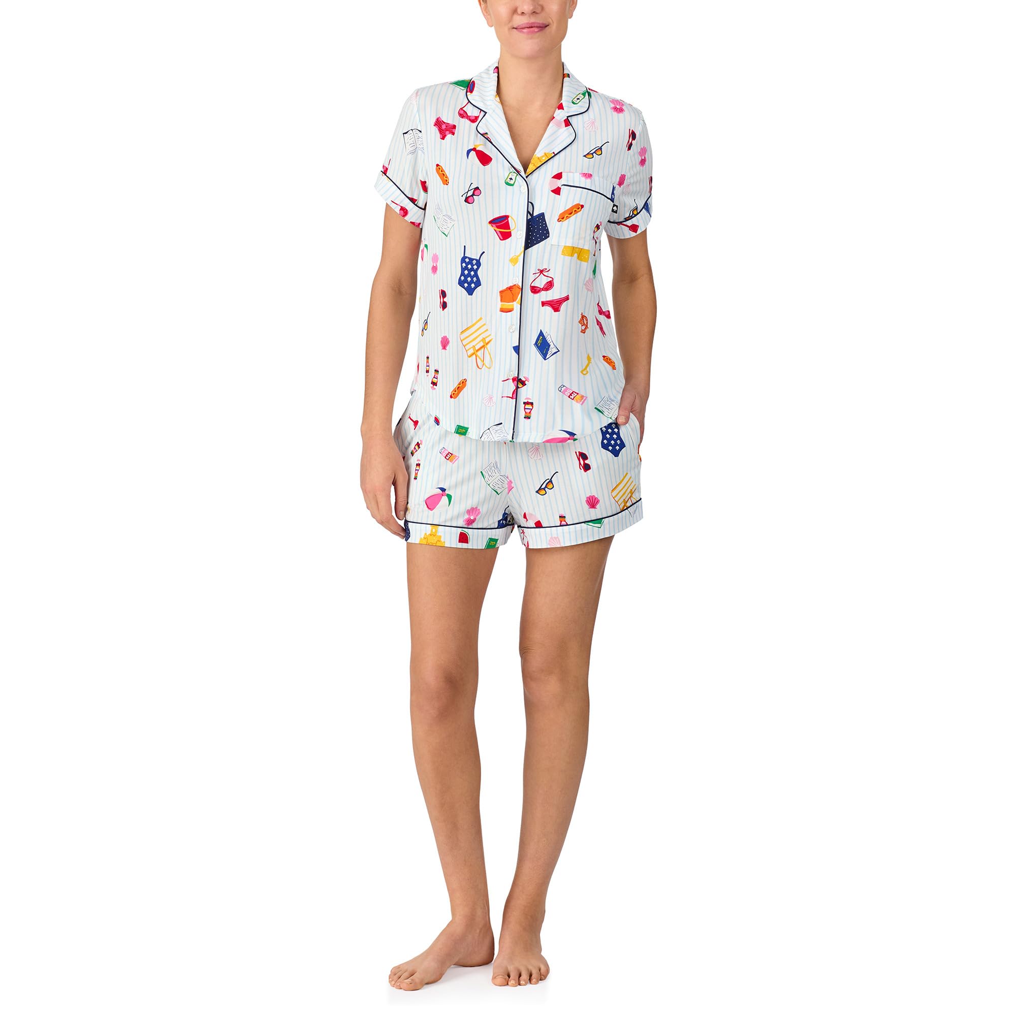 

Пижама Kate Spade New York Short Sleeve Knit Shorty Pj Set, Beach Trip