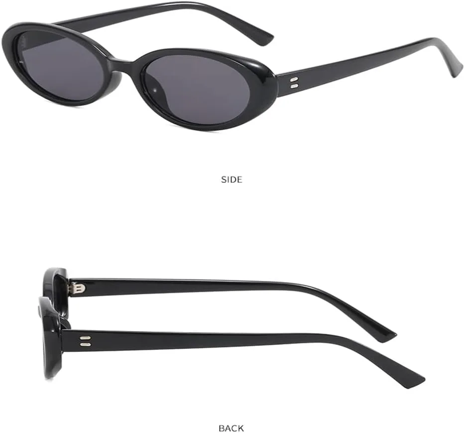 

Женские солнцезащитные очки овальной формы, модные очки в стиле ретро, ​​разноцветные солнцезащитные очки с защитой от УФ-излучения UV400 KTUCN, White Grey