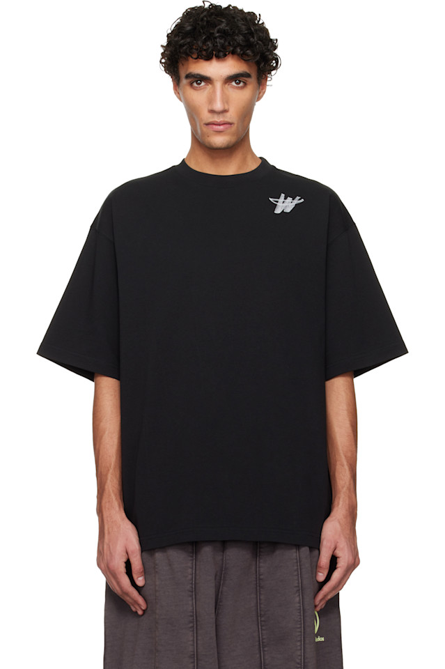 

Футболка с логотипом 'Wd' We11Done, черный