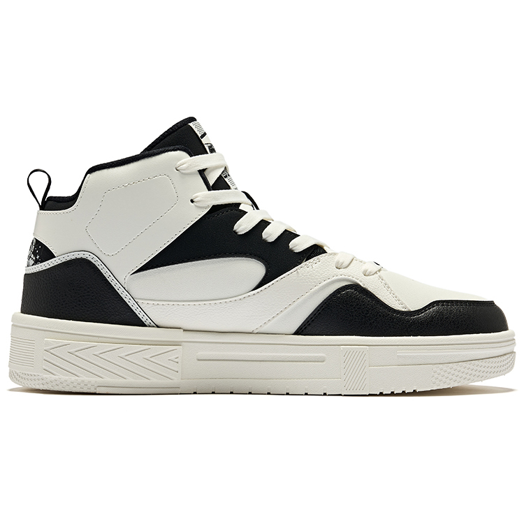Мужские скейтерские кроссовки Erke Low Top Микрокристаллический Белый Реактивный Черный — фото 3