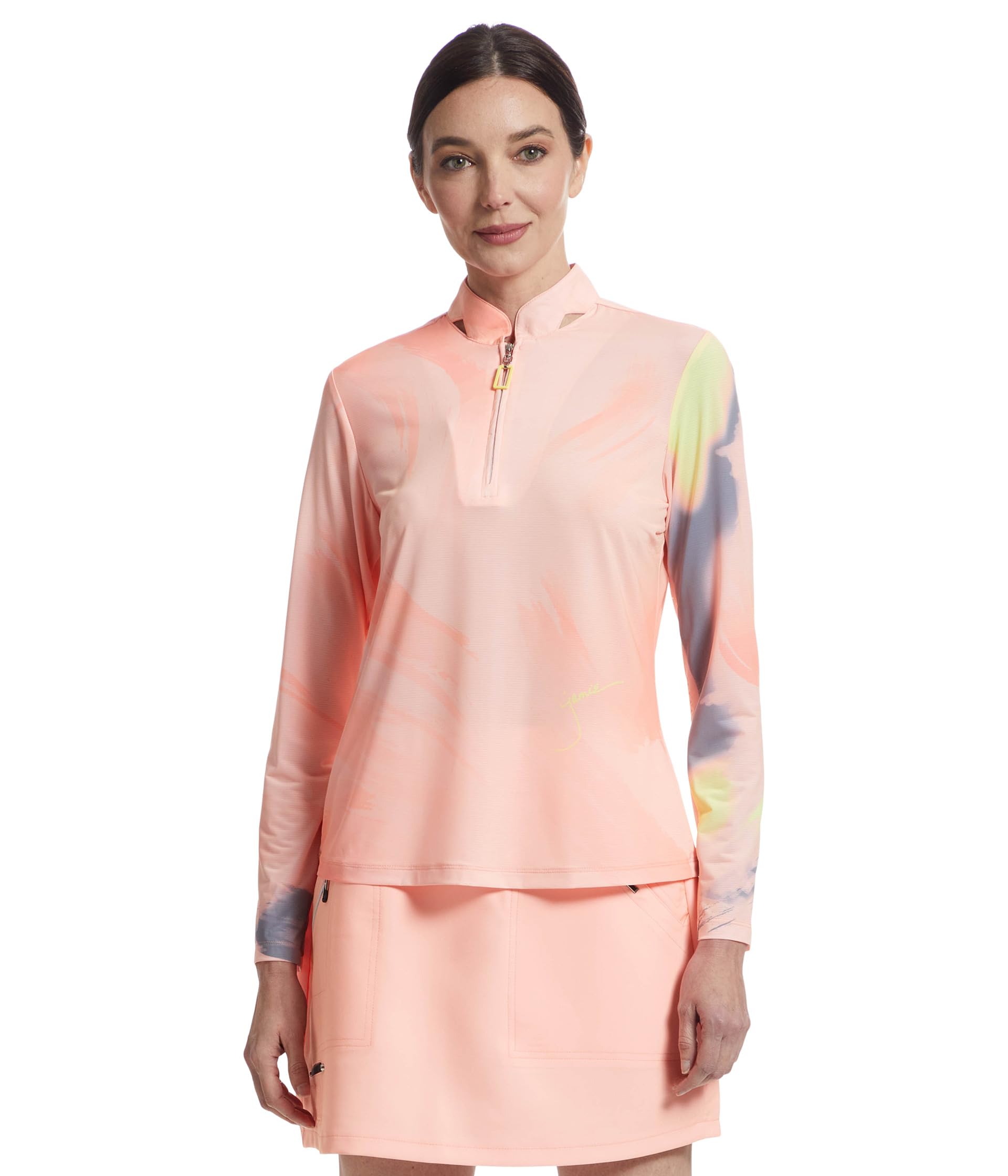 

Топ Jamie Sadock Sunsense Feathers Print Long, цвет Shell