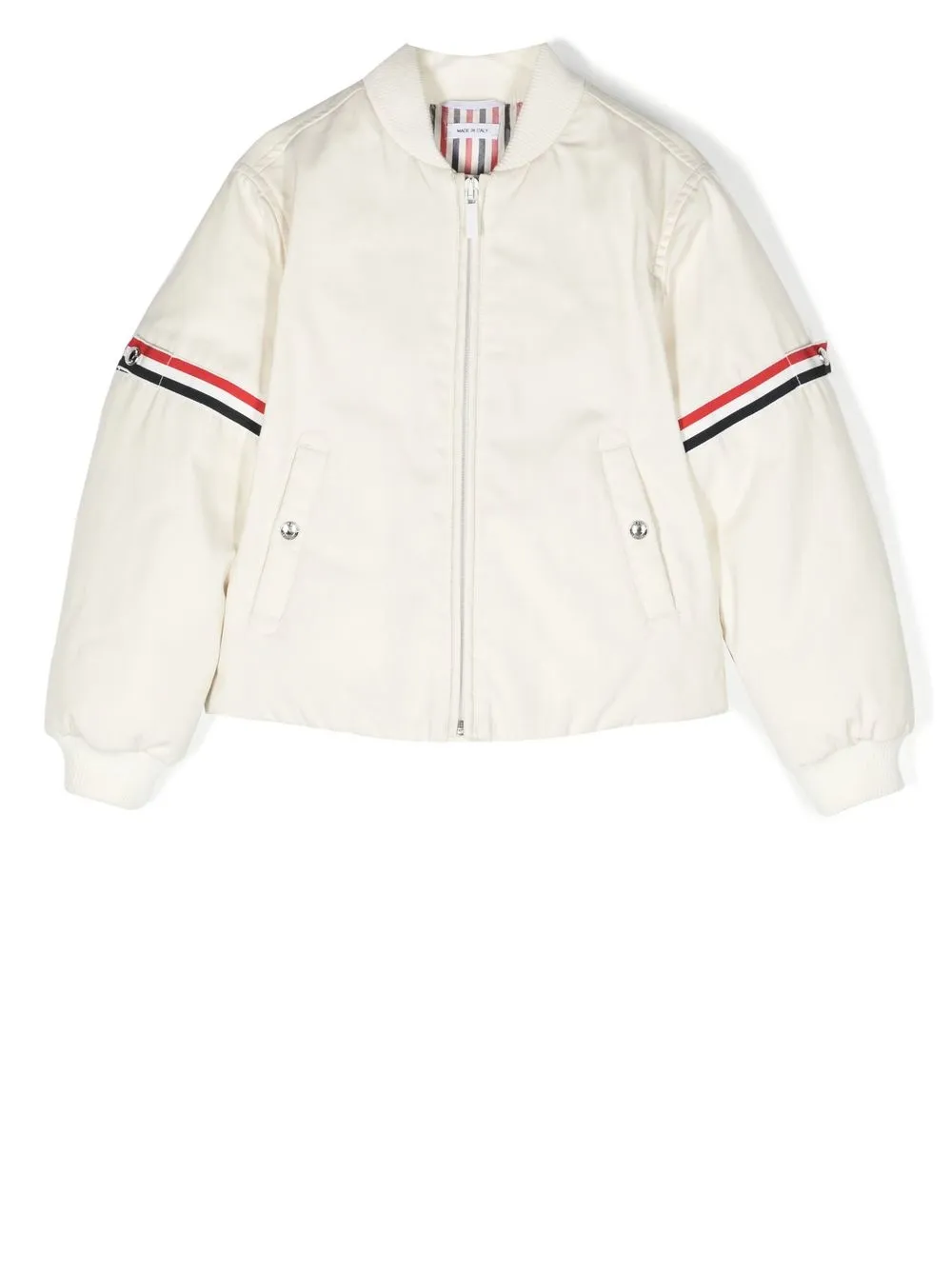 

Бомбер-пуховик Thom Browne Kids, белый