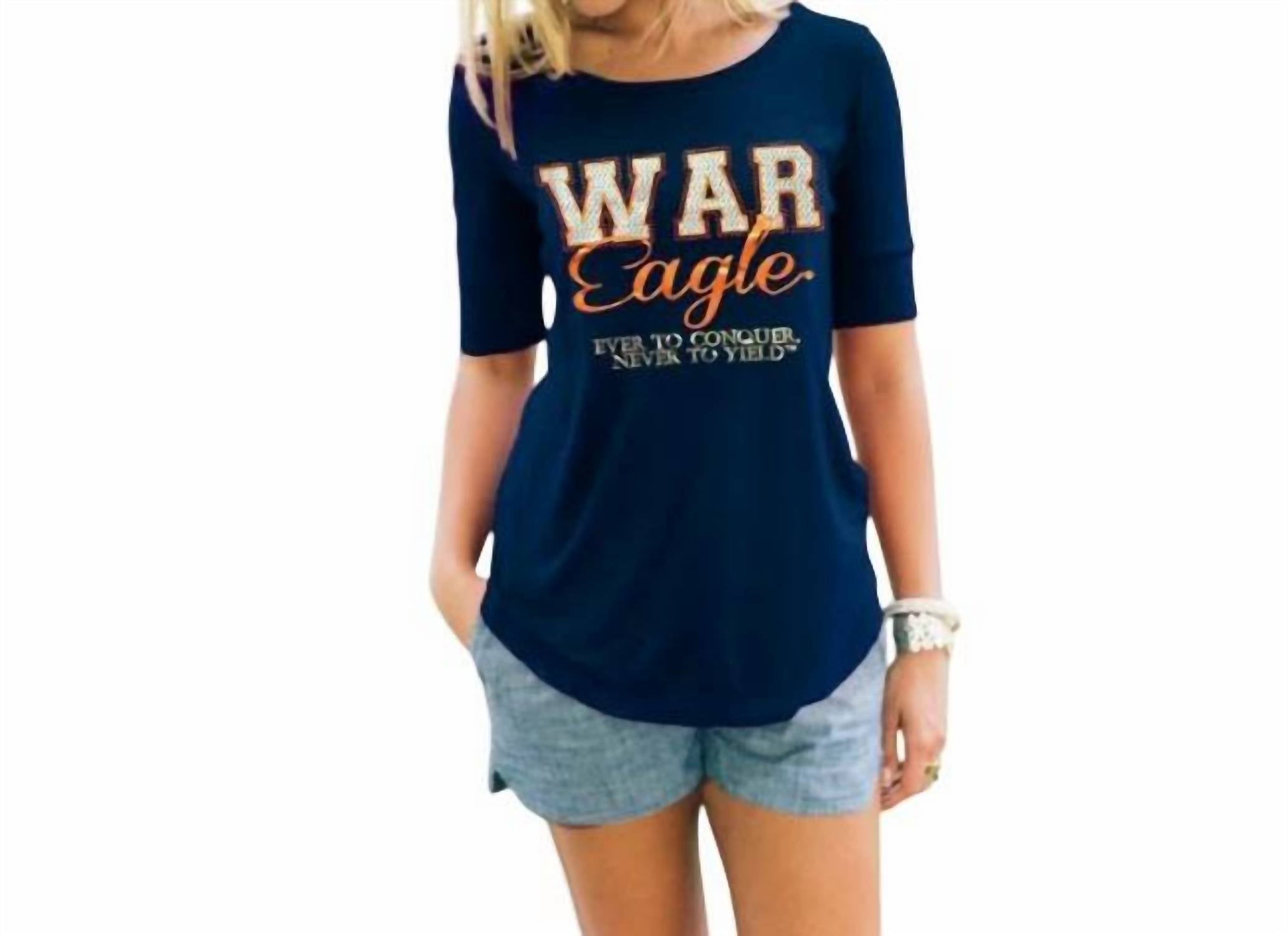 

Футболка с коротким рукавом Auburn University в синем цвете Gameday Couture