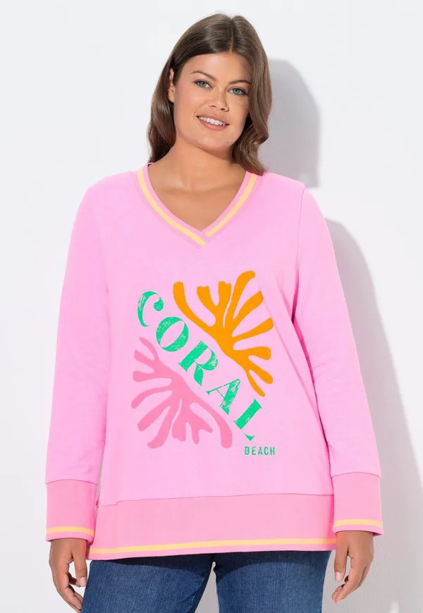 

Свитшот с принтом кораллового цвета Laurasøn, Neon Pink, Красный, Свитшот с принтом кораллового цвета Laurasøn, Neon Pink