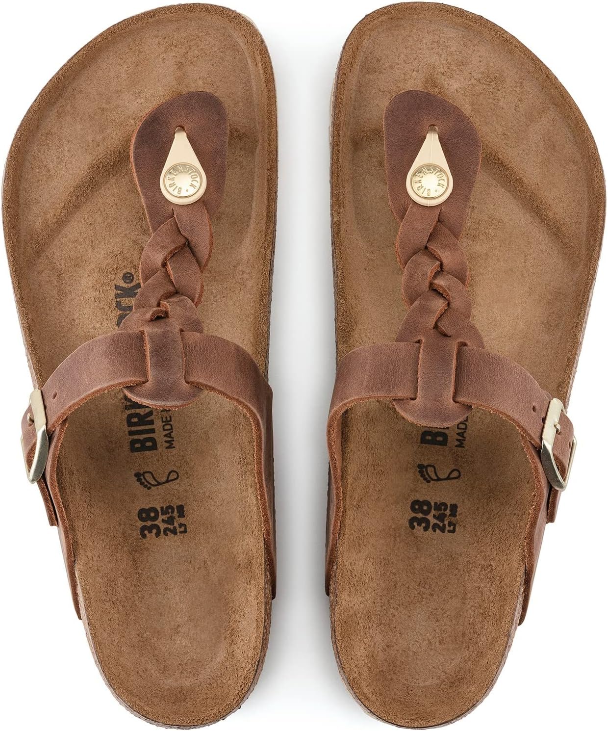Сандалии Birkenstock Gizeh Essentials EVA унисекс, 5 Women/3 Men Cognac — фото 3