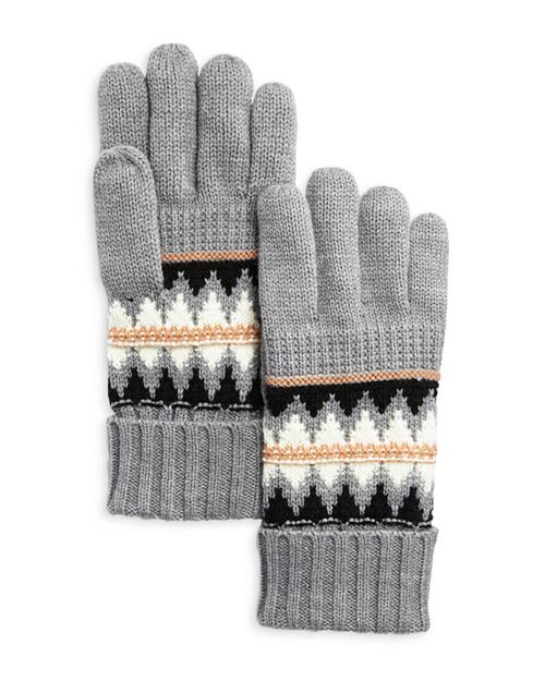 

Вязаные перчатки Fair Isle The Men's Store at Bloomingdale's, цвет Gray