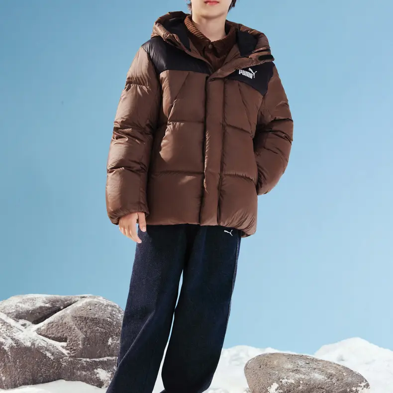 Пуховик Sportstyle Series Kids' PUMA, серый хаки — фото 2