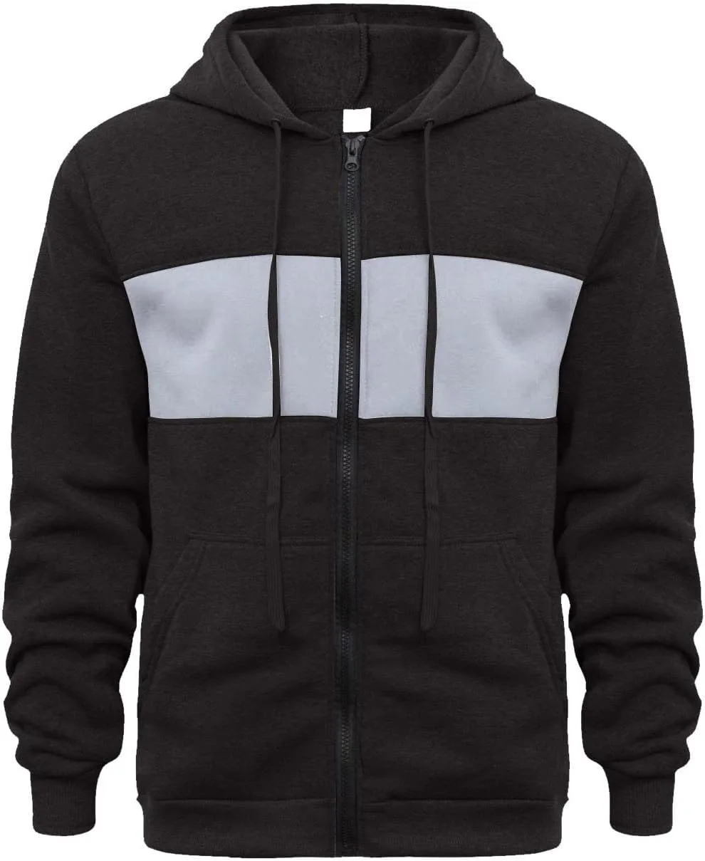 

Мужской худи с капюшоном на молнии, длинный, с карманами