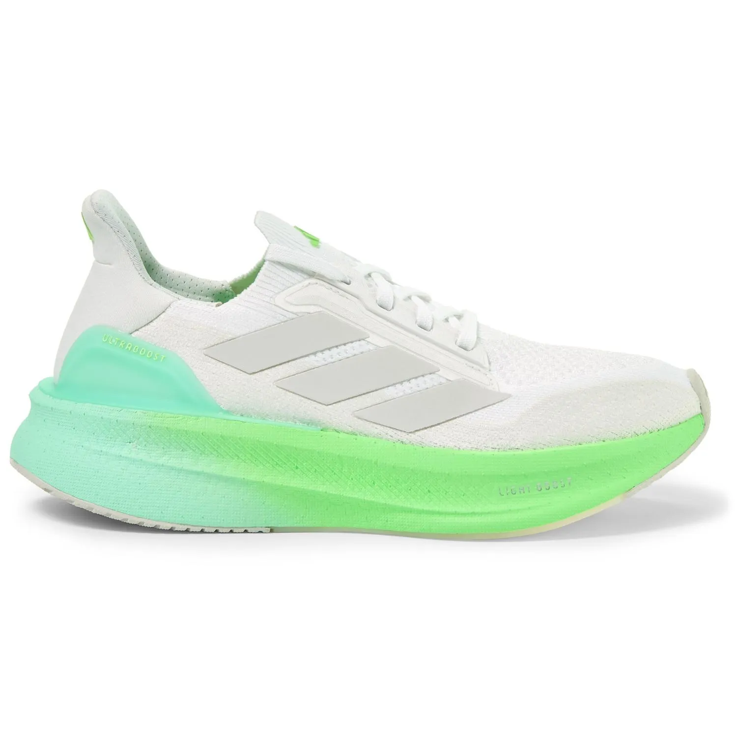 Женские кроссовки Ultraboost 5X для бега по дорогам adidas, Ftwr White/Dash Grey/Lime