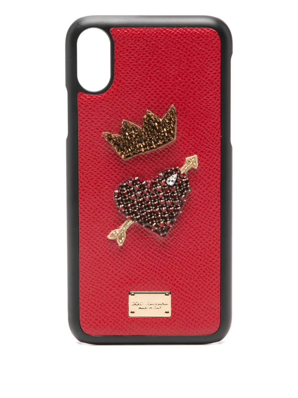 

Декорированный чехол для iPhone X Dolce & Gabbana, красный