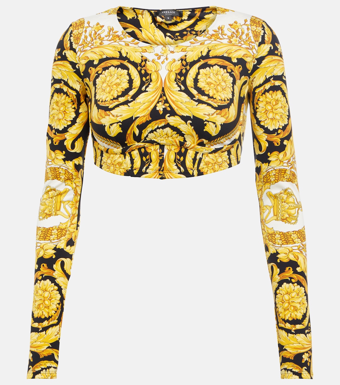 

Укороченный топ Barocco Versace, White+Gold+Black