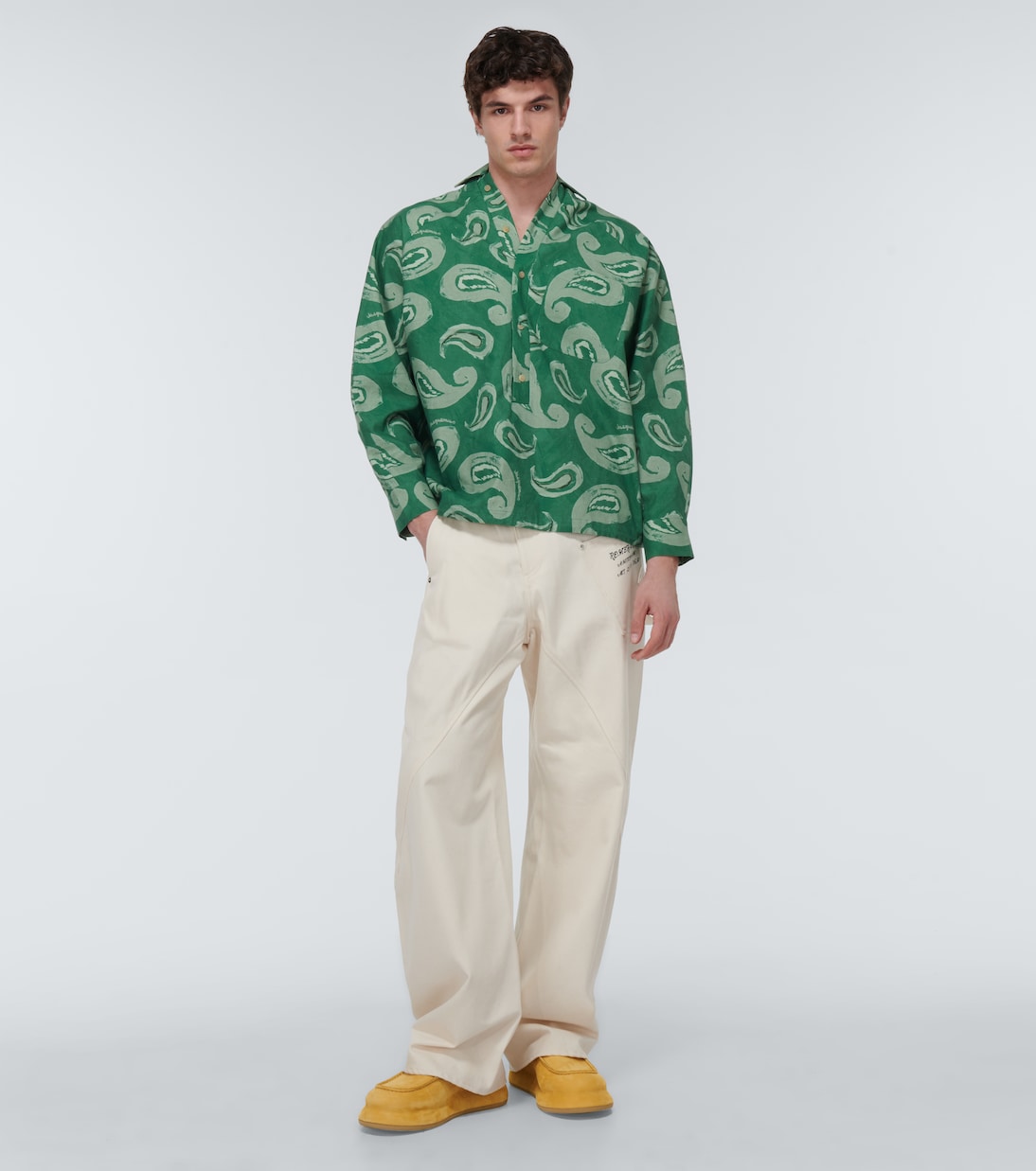 Замшевые лоферы на платформе Les Mocasins Bricciola Jacquemus, Dusty Yellow — фото 2