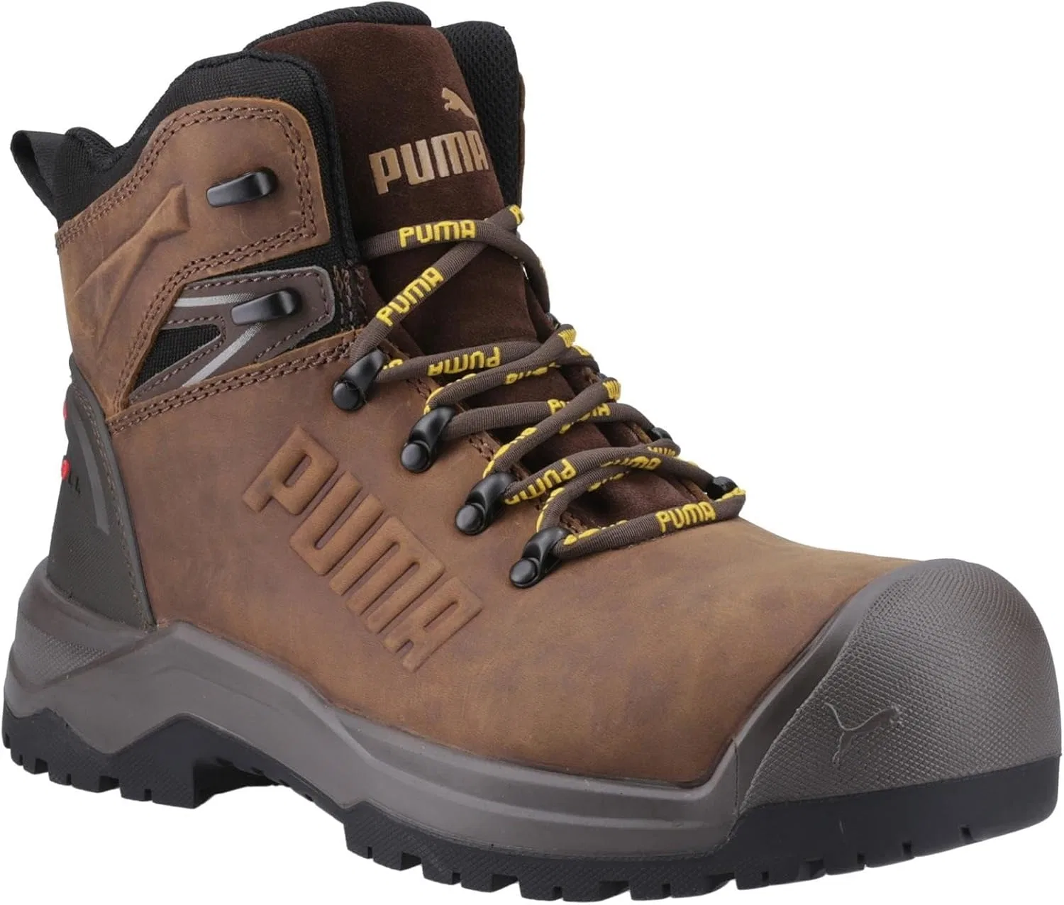Защитная обувь PUMA Safety Iron HD MID, рабочая обувь S3S с защитным колпачком из стекловолокна, водоотталкивающая, нескользящая, мужская, Brown — фото 2
