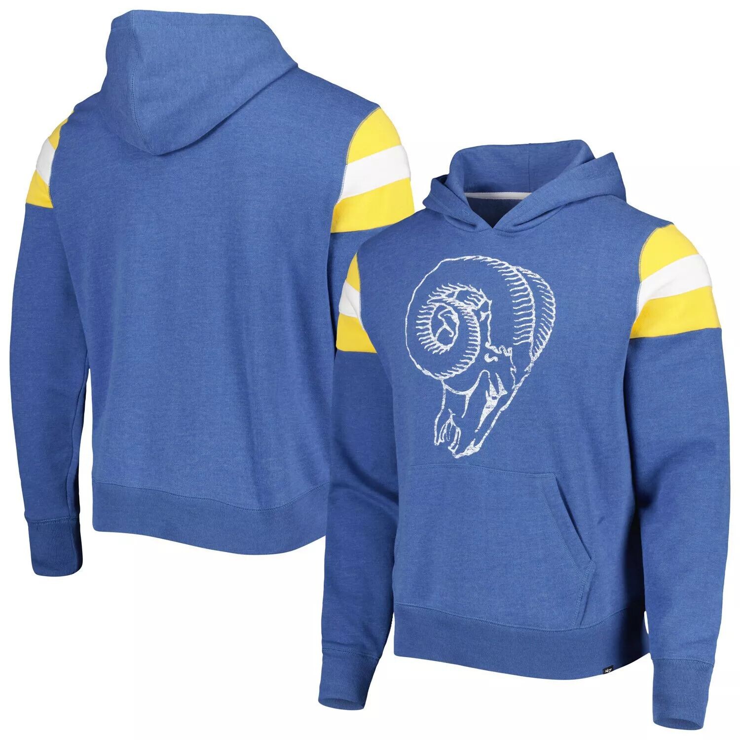 Мужская толстовка с капюшоном Royal Los Angeles Rams Legacy Premier Nico '47