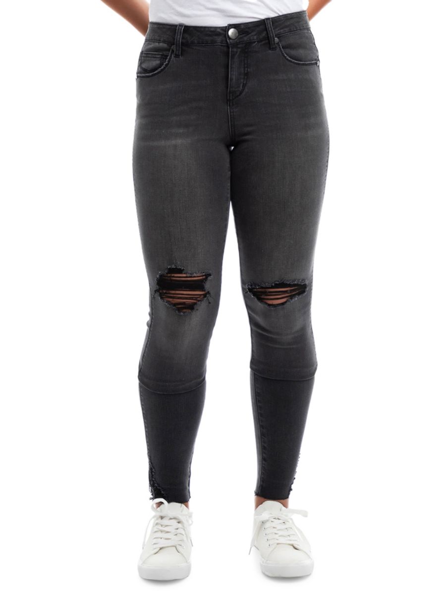 

Рваные узкие джинсы 1822 Denim, черный