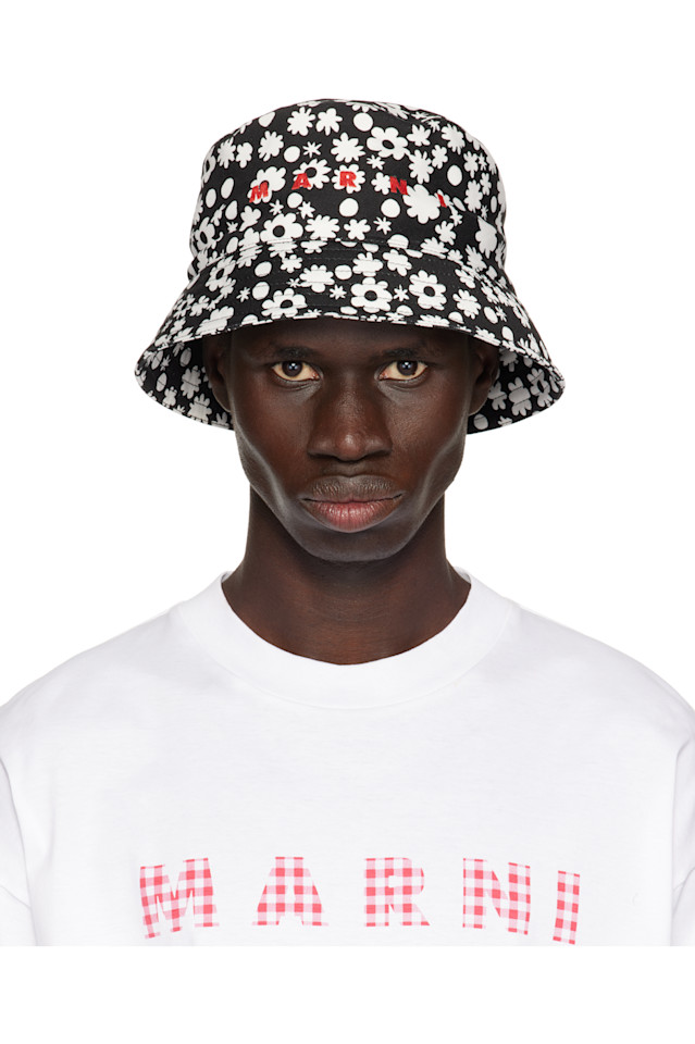 

Ведро шляпа Pop fields Marni, черный