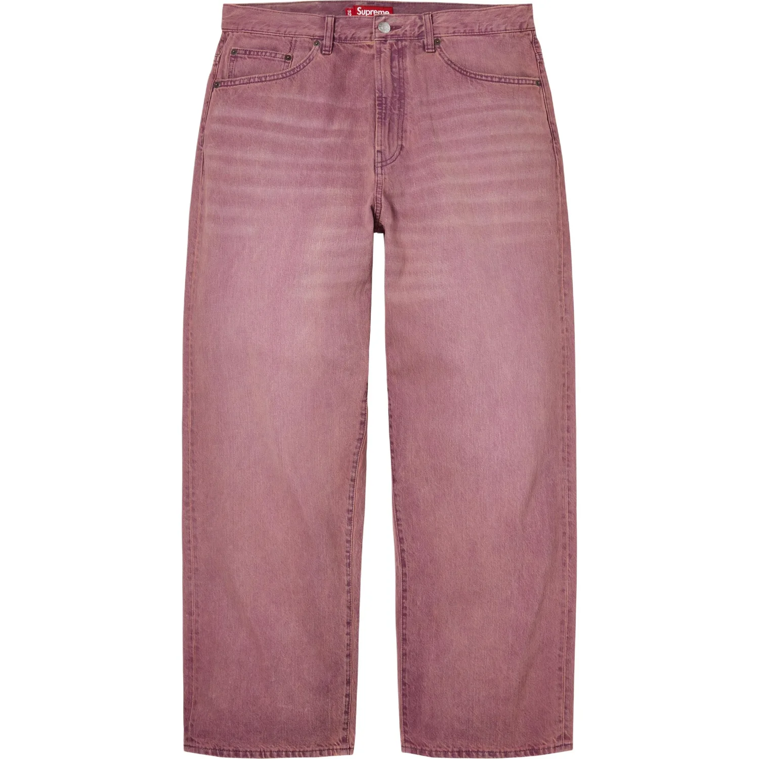 Джинсы Baggy Jean Unisex Supreme, Washed Red