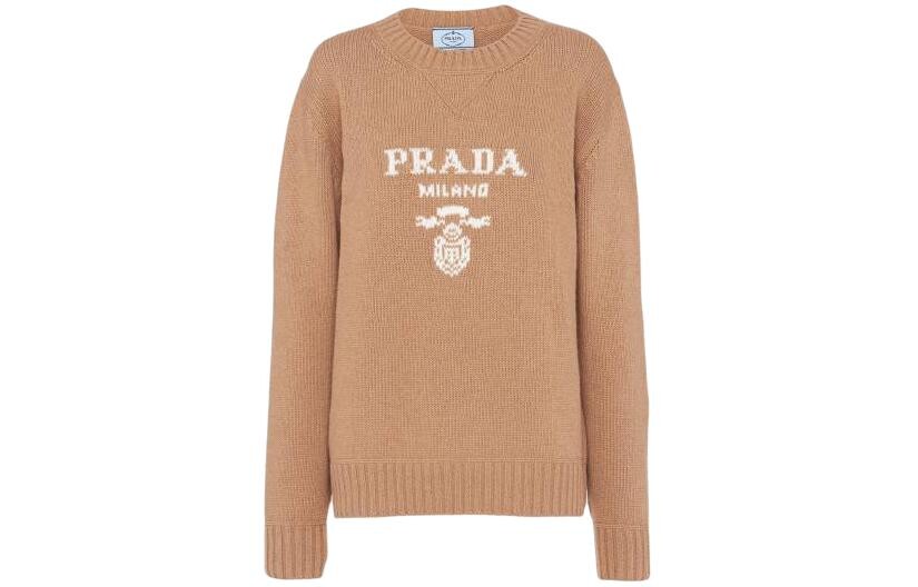 

Свитер женский Prada с вышивкой, коричневый