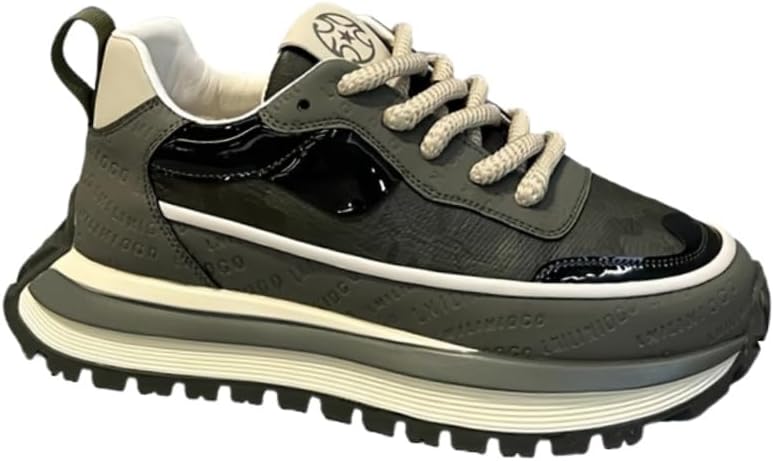 

Мужские стильные спортивные кеды однотонного цвета - прочная противоскользящая подошва из ПВХ, шнуровка, верх из ПУ, подходит для повседневной носки и бега Clolinde, зеленый