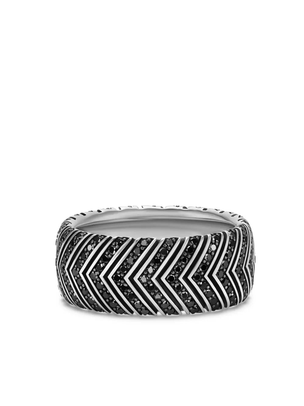 

Серебряное кольцо Chevron с бриллиантами David Yurman, серебяный